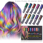 TEMPORARY HAIR COLORING WITH 6 COLOR MULTICOLOR APPLICATOR