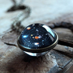 PENDANT FOR MAN AND WOMAN NECKLACE WITH PENDANT , REPRESENTATION OF THE MILKY GALAXY