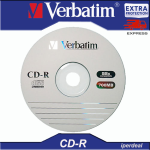 VERBATIM CD-R 52X 80 MIN 700MB (IN CAKEBOX OF 25 PIECES) CD FOR AUDIO AND DATA