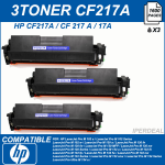3 LASER CARTRIDGE  TONER, TIPE CF217A ,(COLOR BLACK) FOR PRINTERS HP M102a/102w/MFP M130a/130fn/130nw/130fw