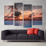 Modern High Quality Canvas Print with Frame - XXL - PALM SEA