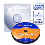 10 PCS DVD-R VERBATIM 16X 4,7GB 120 MIN. MATT SILVER WITH SACHETS CASE