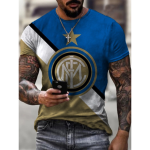 Maglia a maniche corte con logo della squadra di calcio Inter stagione triplete