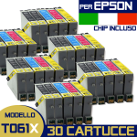 Kit 30 Epson Cartridges T0611 612 613 614