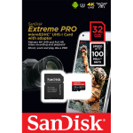 32 GB MICRO SD SANDISK EXTREME PRO UHS-I CARD -A1 U3  PRO microSDXC™ 100 MB/s