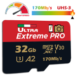 32 GB MICRO SD ULTRA EXTREME PRO UHS-3 CARD -A2 U3 PRO microSDXC™ 170 MB/s
