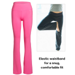 WOMEN'S YOGA STYLE PANTS COMFORTABLE BUT WITH A WIDE BAND THAT KEEPS THE GLASS FLAT