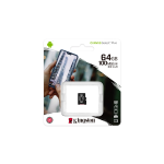 MICRO SD MEMORY CARD KINGSTON CANVAS PLUS MICROSD 64GB + SD ADAPTER