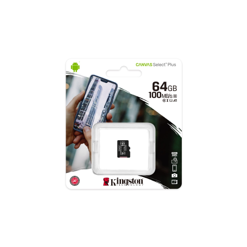 MICRO SD MEMORY CARD KINGSTON CANVAS PLUS MICROSD 64GB
