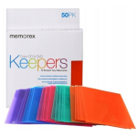 50 COLORED CASES FOR CD / DVD MEMOREX PLASTIC KEEPERS 5 COLORS (PACK OF 50 PIECES) TYPE OF PAPER AND TRANSPARENT PLASTIC BAG