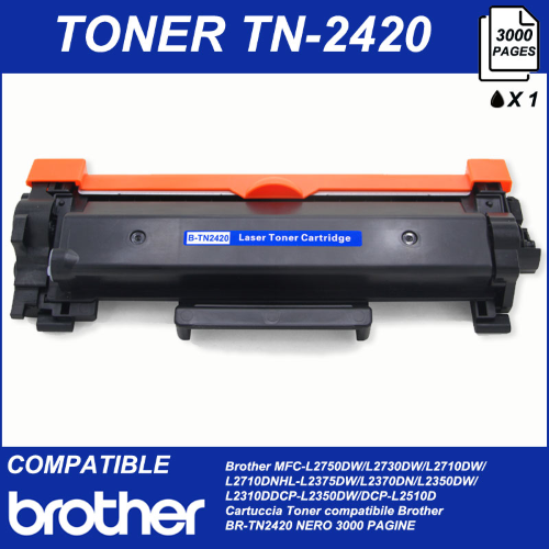 Toner BROTHER TN2420 (TN-2420) noir de 3000 pages - cartouche