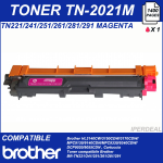 CARTUCCIA LASER TONER , COMPATIBILE  STAMPANTE BROTHER   TN221/241/251/261/291 M Magenta 1400 PAGINE
