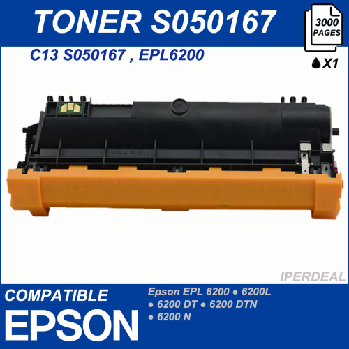 5 Toner compatibile Epson EPL 6200 6200N 6200L epl6200 6000 copie  EPSON RC-SO50167