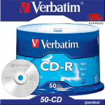 50 CD-R VERBATIM 52X 80 MIN  700MB ( IN CAKEBOX DA 50 PEZZI ) CD  PER AUDIO E DATI