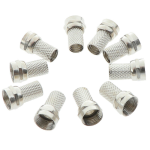 Screwable F Type Connector For Coaxial Cable In Pack Of 10 Pieces