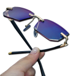 Eleganti occhiali uomo  da vista da lettura presbiopia +1.5 gradi anti luce blu