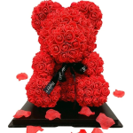 Teddy Bear Orsetto di Rosa realizzato con le rose sintetiche  RAEGLO PER SAN VALENTINO