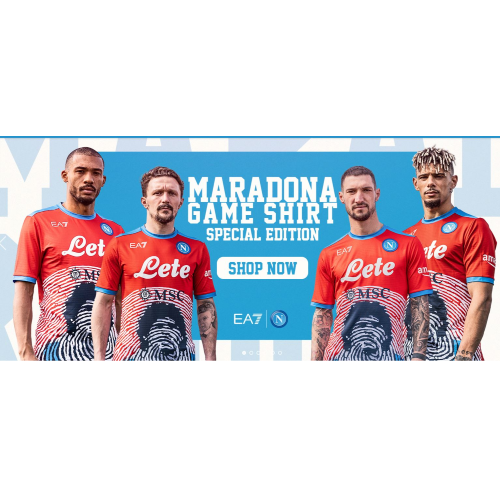 Maglia Gara Maradona Ltd Edition stagione 2021/2022, EA7 Maglietta da calcio SSC Napoli