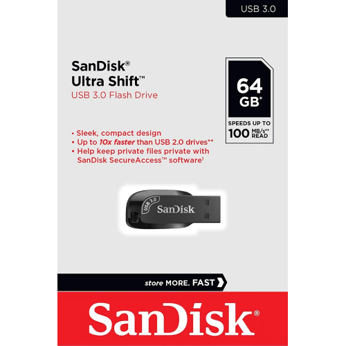64GB PENDRIVE Unità flash SanDisk® Ultra Shift™ USB 3.0 PEN DRIVE 64 GB