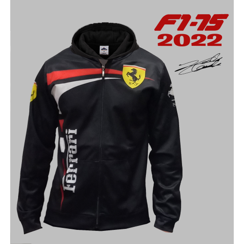 Maglia  con cappuccio 2022 , Scuderia Ferrari Tifosi F1-75 ,  Jersey maglia celebrativa doppietta Bahrain 
