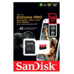 128 GB MICRO SD SANDISK EXTREME PRO UHS-I CARD -A2 U3  PRO microSDXC™ 170 MB/s