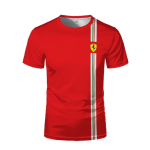 Maglia maniche corte,livrea Scuderia Ferrari ,Codice SF002 ,T-Shirt Maglietta Stampata a sublimazione 