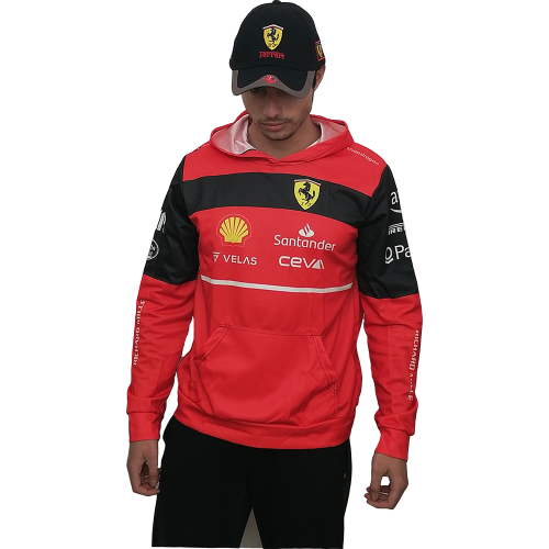 Maglia  con cappuccio 2022 , replica Scuderia Ferrari Team F1-75 , in Jersey Fresco Stampata a sublimazione