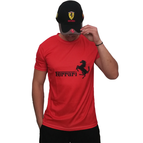 Maglia Scuderia Ferrari clienti , Maglietta t-shirt a maniche corte , rossa con cavallino rampante 