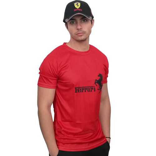 Maglia Scuderia Ferrari clienti , Maglietta t-shirt a maniche corte , rossa con cavallino rampante 
