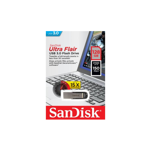 128GB PENDRIVE Unità flash SanDisk® Ultra FLAIR USB 3.0 PEN DRIVE 150MB/S