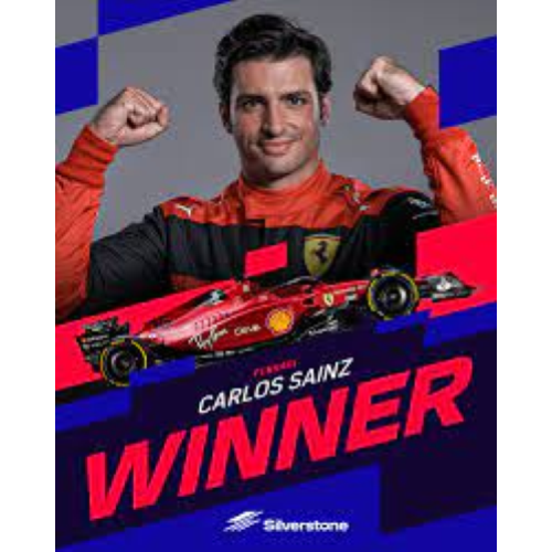 Maglia Scuderia Ferrari Carlos  Sainz , Maglietta celebrativa prima vittoria Silverstone