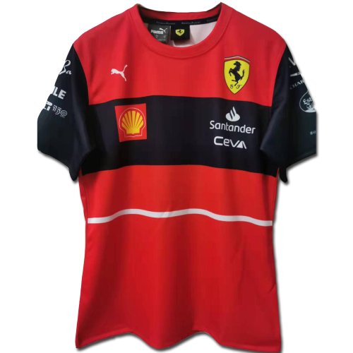 Maglia Scuderia Ferrari F1-75 T-shirt F0482, Maglietta Replica Fedele Chales Leclerc Scuderia Ferrari 2022