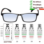 Occhiali da lettura ultraleggeri policarbonato TR90 per donne e uomini, lenti HD, presbiti con diottrie +1 ,2,3,4