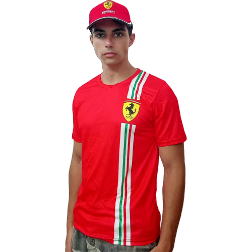 Maglia Scuderia Ferrari clienti , Maglietta t-shirt a maniche corte , logo Ferrari e tricolore "ERRORE DI STAMPA COLLETTO"