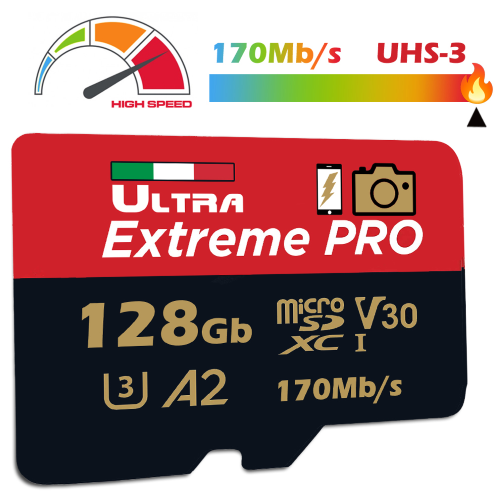 128 GB MICRO SD ULTRA EXTREME PRO UHS-3 CARD -A2 U3 PRO microSDXC™ 170 MB/s