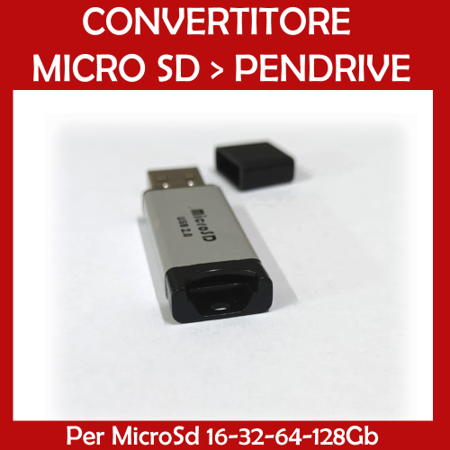 ADATTATORE USB CON LED DA MICRO SD A PENDRIVE