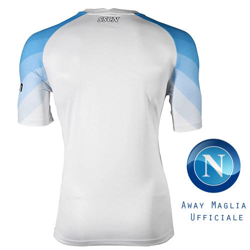 Maglia Napoli, Maglietta da calcio,Maglia Ufficiale 2023 SSC Napoli Gara Away Bianca