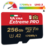 256 GB MICRO SD ULTRA EXTREME PRO UHS-3 CARD -A2 U3 PRO microSDXC™ 170 MB/s