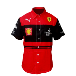 Camicia Uomo maniche corte stampata a sublimazione in desig Ferrari F1-75 Team 2022
